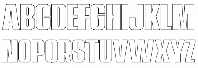 NavadaOutlineDemo-Outline 字体 大写