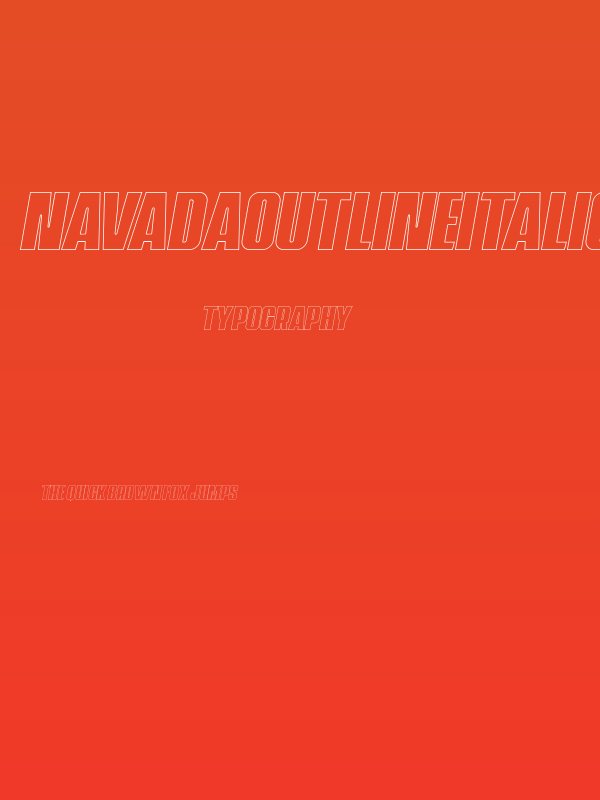 NavadaOutlineItalicDemo-OutlineItalic Poster