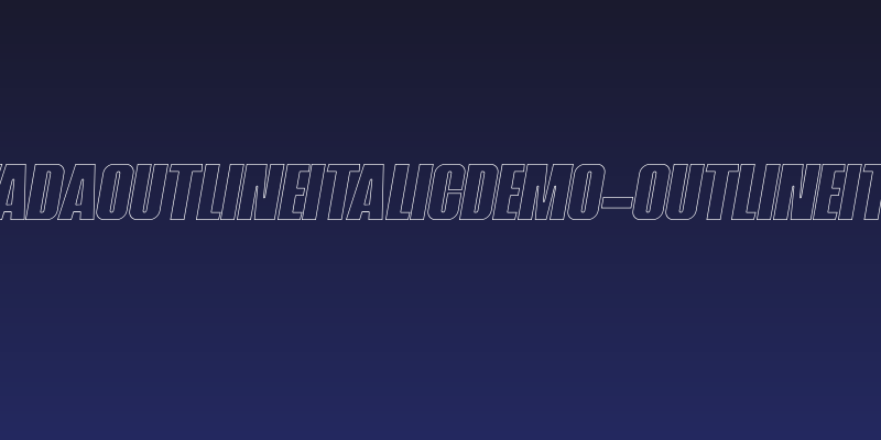 NavadaOutlineItalicDemo-OutlineItalic Social Header