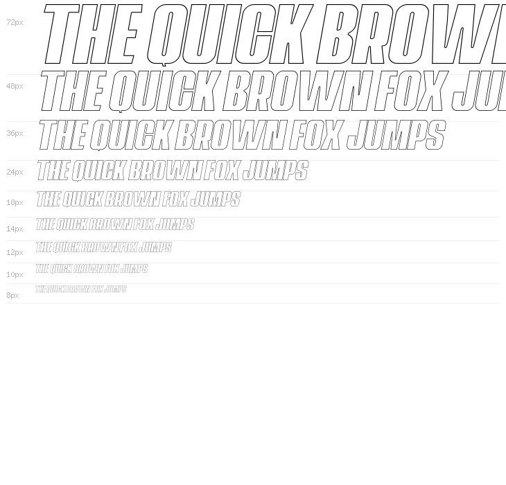 NavadaOutlineItalicDemo-OutlineItalic Waterfall