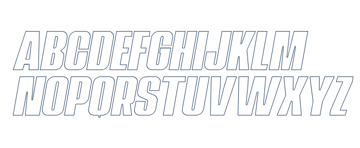NavadaOutlineItalicDemo-OutlineItalic Lowercase