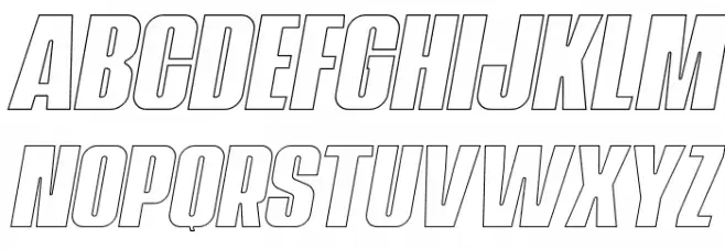 NavadaOutlineItalicDemo-OutlineItalic Schriftart Kleinbuchstaben