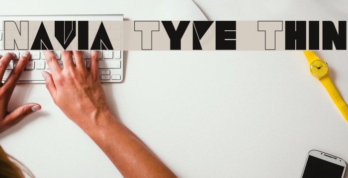 Navia Type Thin Font examples