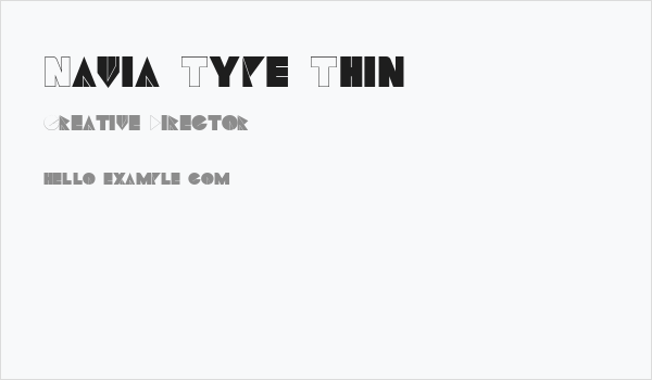 Navia Type Thin Business Card