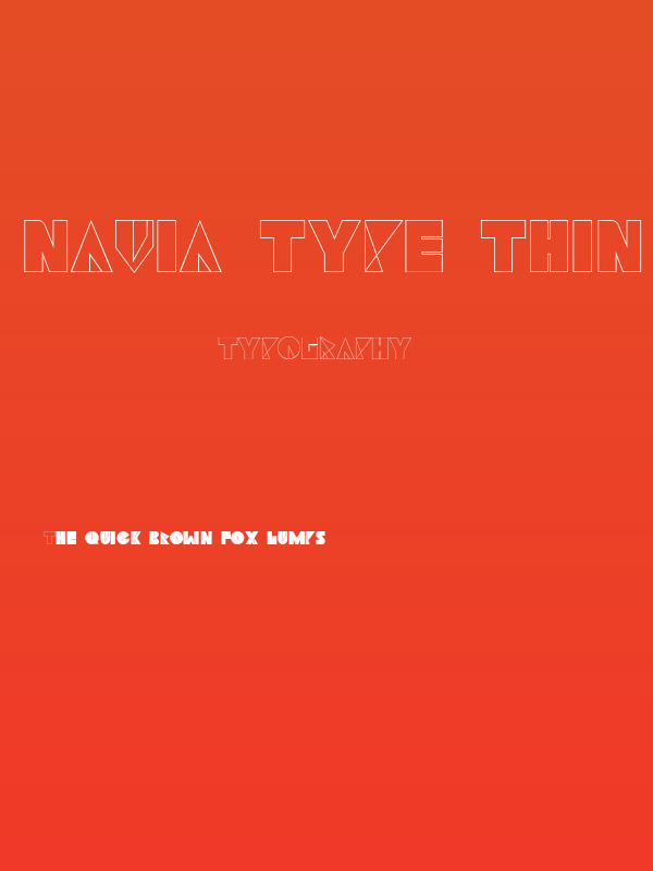 Navia Type Thin Poster