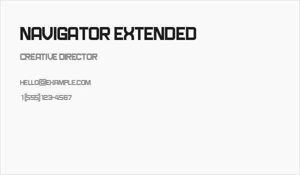 Navigator Extended Business Card