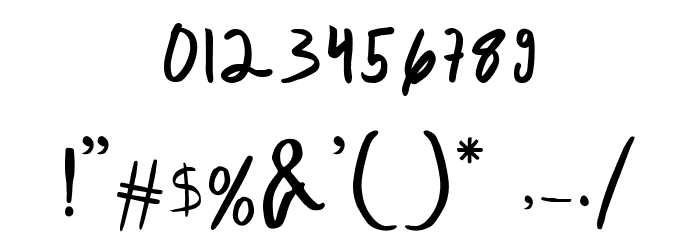 Navila Mandres Demo Regular Font OTHER CHARS