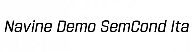 Navine Demo SemCond Ita  Descarca Fonturi Gratis