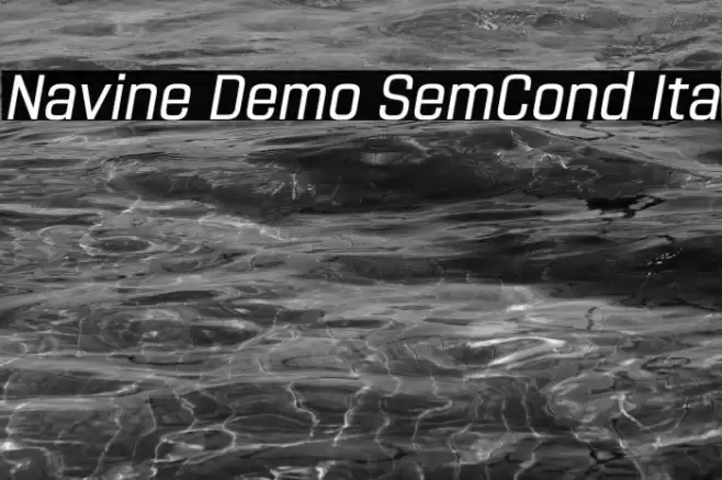 Navine Demo SemCond Ita Font examples