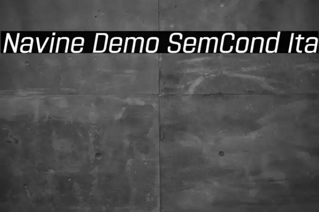 Navine Demo SemCond Ita Font examples