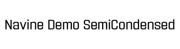 Navine Demo SemiCondensed  Descarca Fonturi Gratis