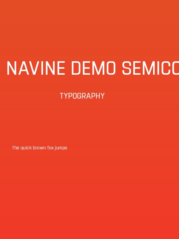 Navine Demo SemiCondensed Poster