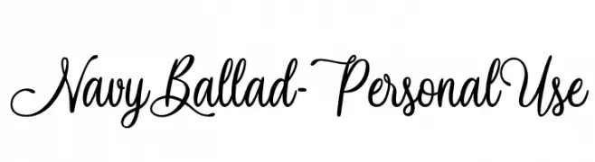 Navy Ballad - Personal Use  नि: शुल्क फ़ॉन्ट्स डाउनलोड