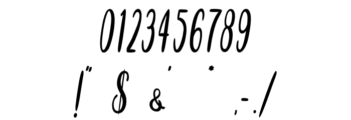 Navy Ballad - Personal Use Font OTHER CHARS