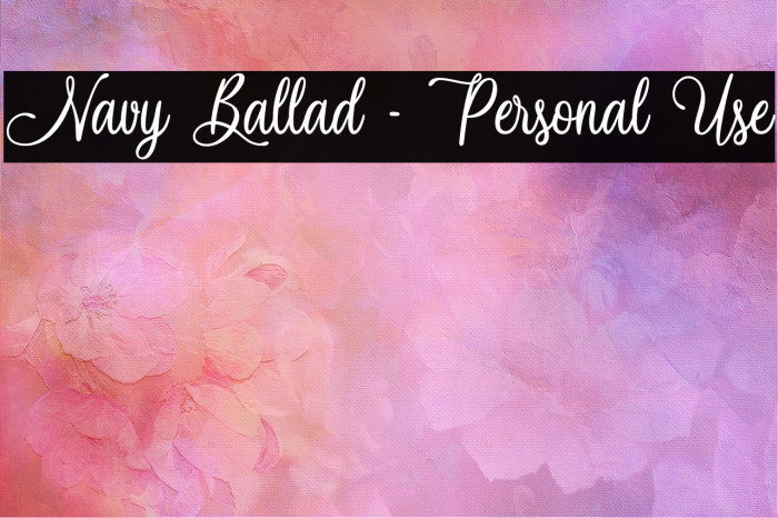 Navy Ballad - Personal Use Font examples