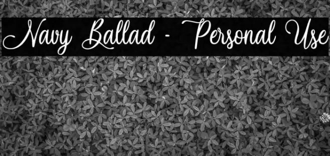 Navy Ballad - Personal Use Font examples