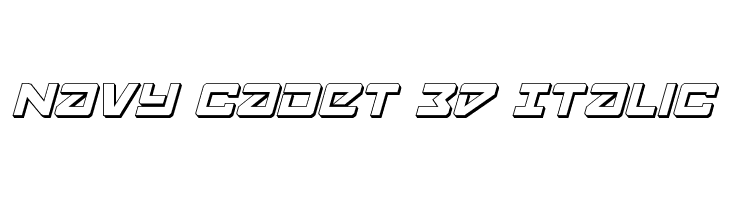 Navy Cadet 3D Italic  les polices de caractères gratuit tlcharger