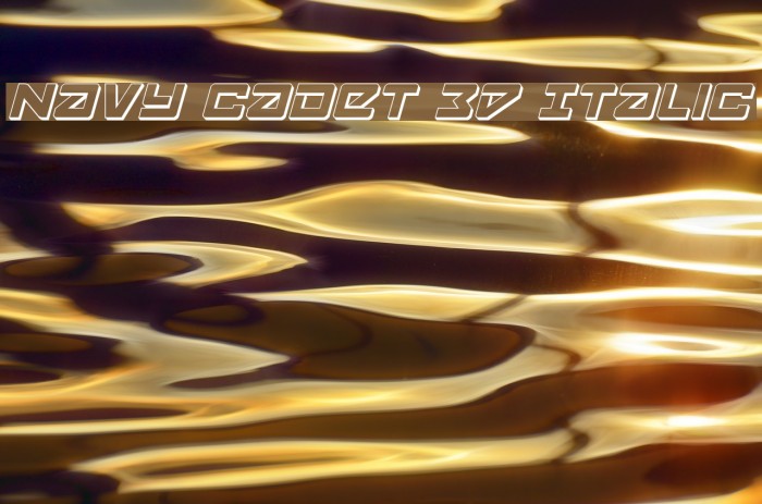 Navy Cadet 3D Italic Font examples