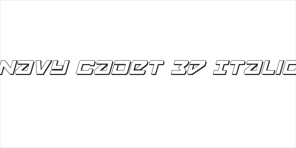 Navy Cadet 3D Italic Logo