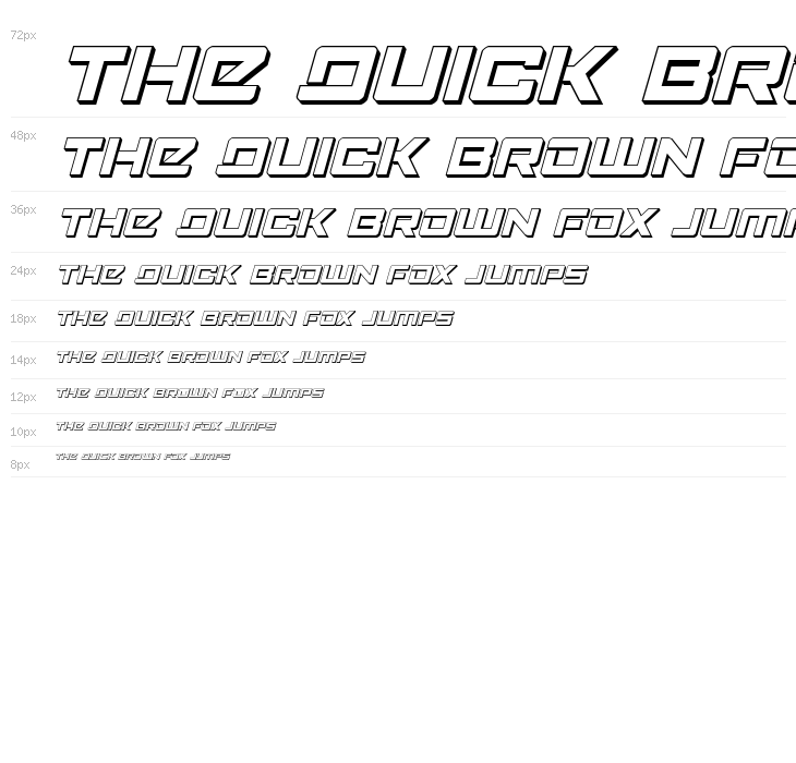 Navy Cadet 3D Italic Waterfall