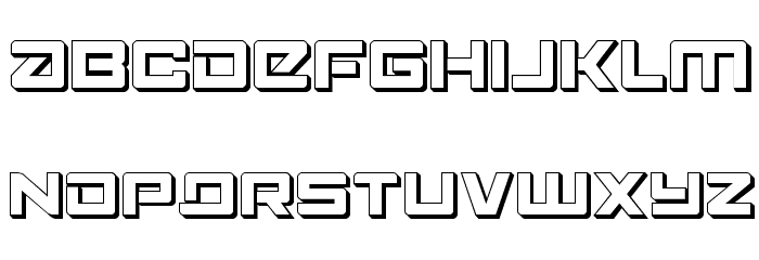 Navy Cadet 3D Font LOWERCASE