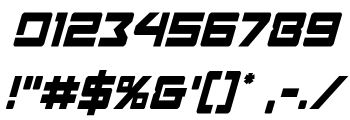Navy Cadet Condensed Italic Font OTHER CHARS