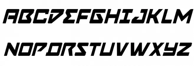 Navy Cadet Condensed Italic Caratteri MAIUSCOLE