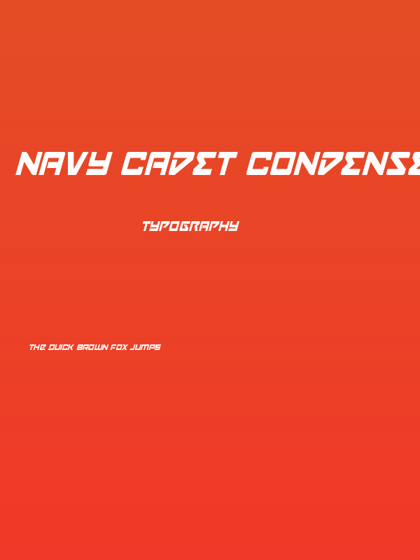 Navy Cadet Condensed Italic Poster