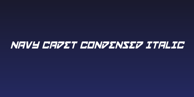 Navy Cadet Condensed Italic Social Header