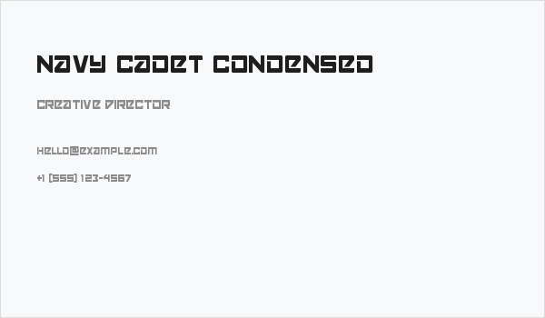 Navy Cadet Condensed Business Card
