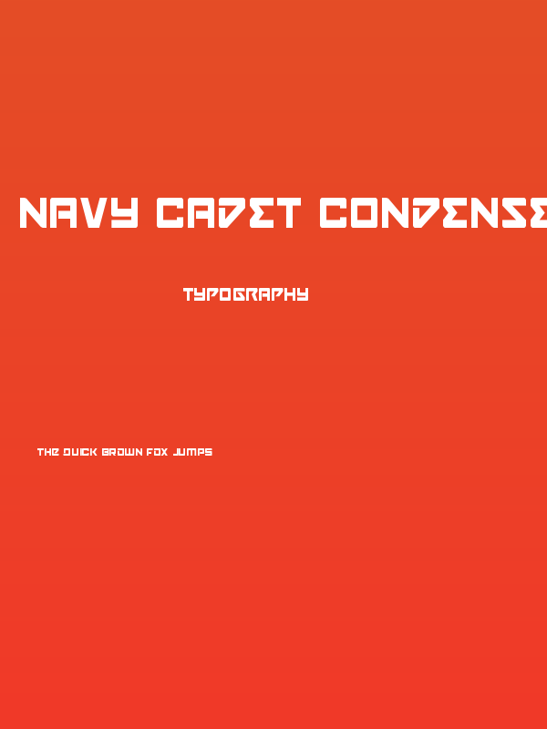 Navy Cadet Condensed Poster