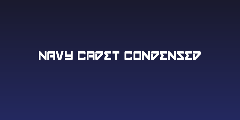Navy Cadet Condensed Social Header