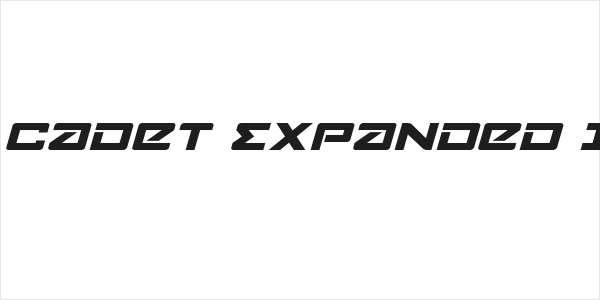 Navy Cadet Expanded Italic Logo