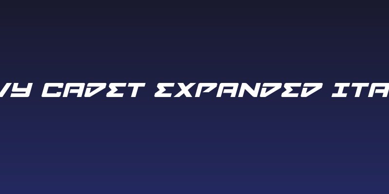 Navy Cadet Expanded Italic Social Header