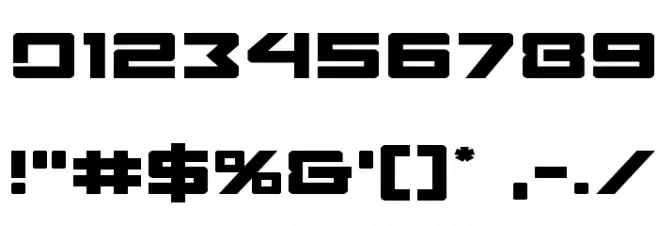 Navy Cadet Expanded Font OTHER CHARS