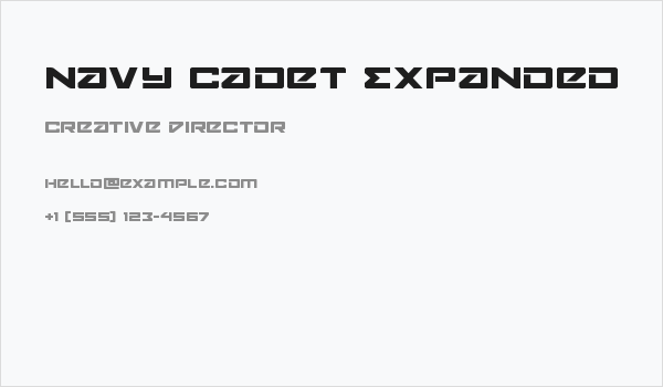 Navy Cadet Expanded Business Card