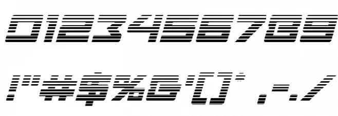 Navy Cadet Gradient Italic Font OTHER CHARS