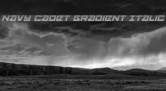 Navy Cadet Gradient Italic Font examples