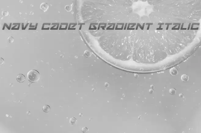 Navy Cadet Gradient Italic Font examples