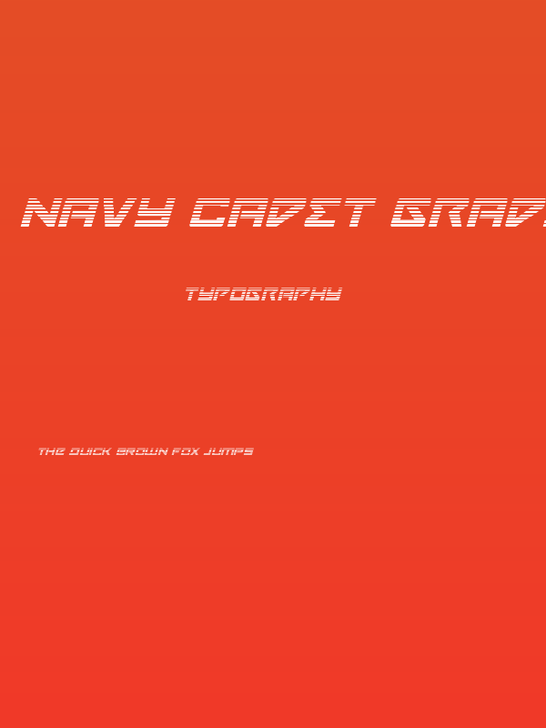 Navy Cadet Gradient Italic Poster