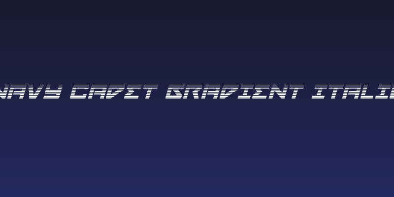 Navy Cadet Gradient Italic Social Header