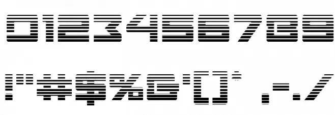 Navy Cadet Gradient Font OTHER CHARS
