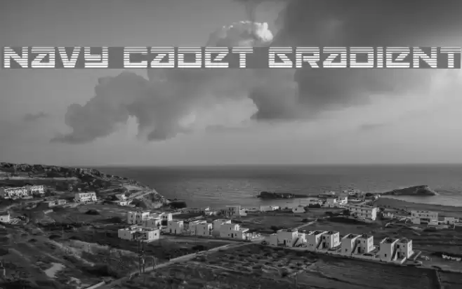 Navy Cadet Gradient Font examples