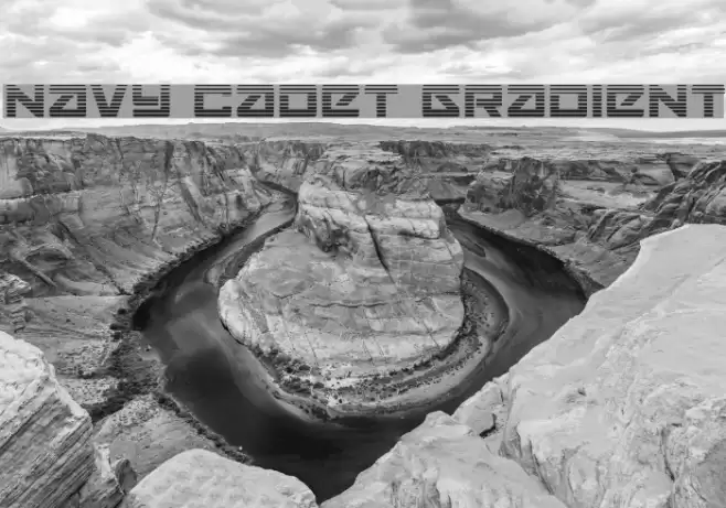 Navy Cadet Gradient Font examples