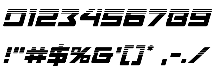 Navy Cadet Halftone Italic Font OTHER CHARS
