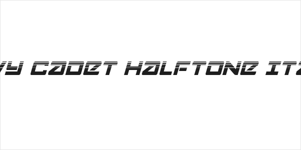 Navy Cadet Halftone Italic Logo