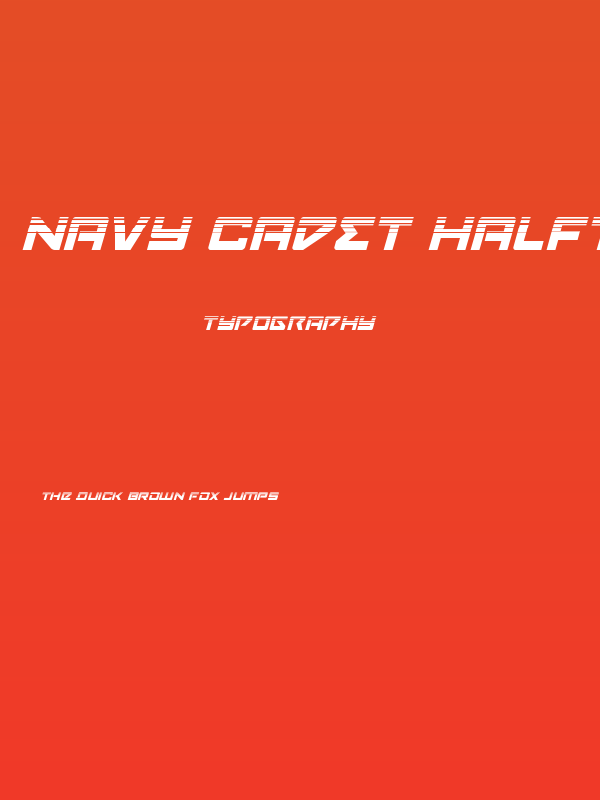 Navy Cadet Halftone Italic Poster