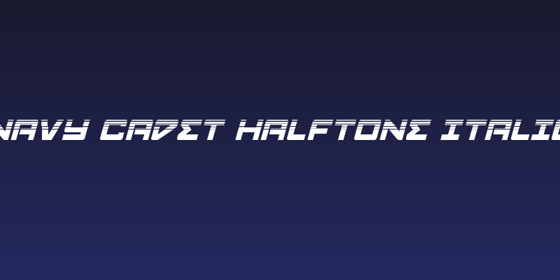 Navy Cadet Halftone Italic Social Header