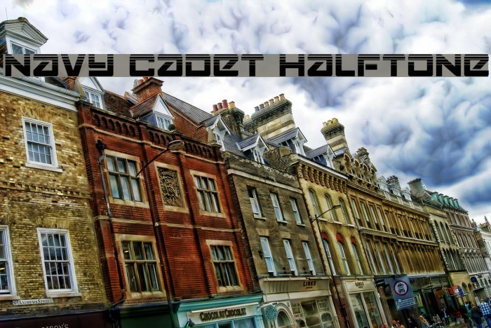 Navy Cadet Halftone Font examples