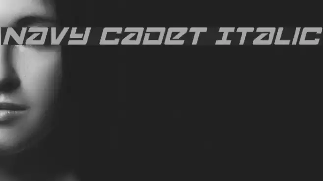 Navy Cadet Italic Font examples